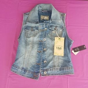 YMI Sleeveless Denim Jacket
